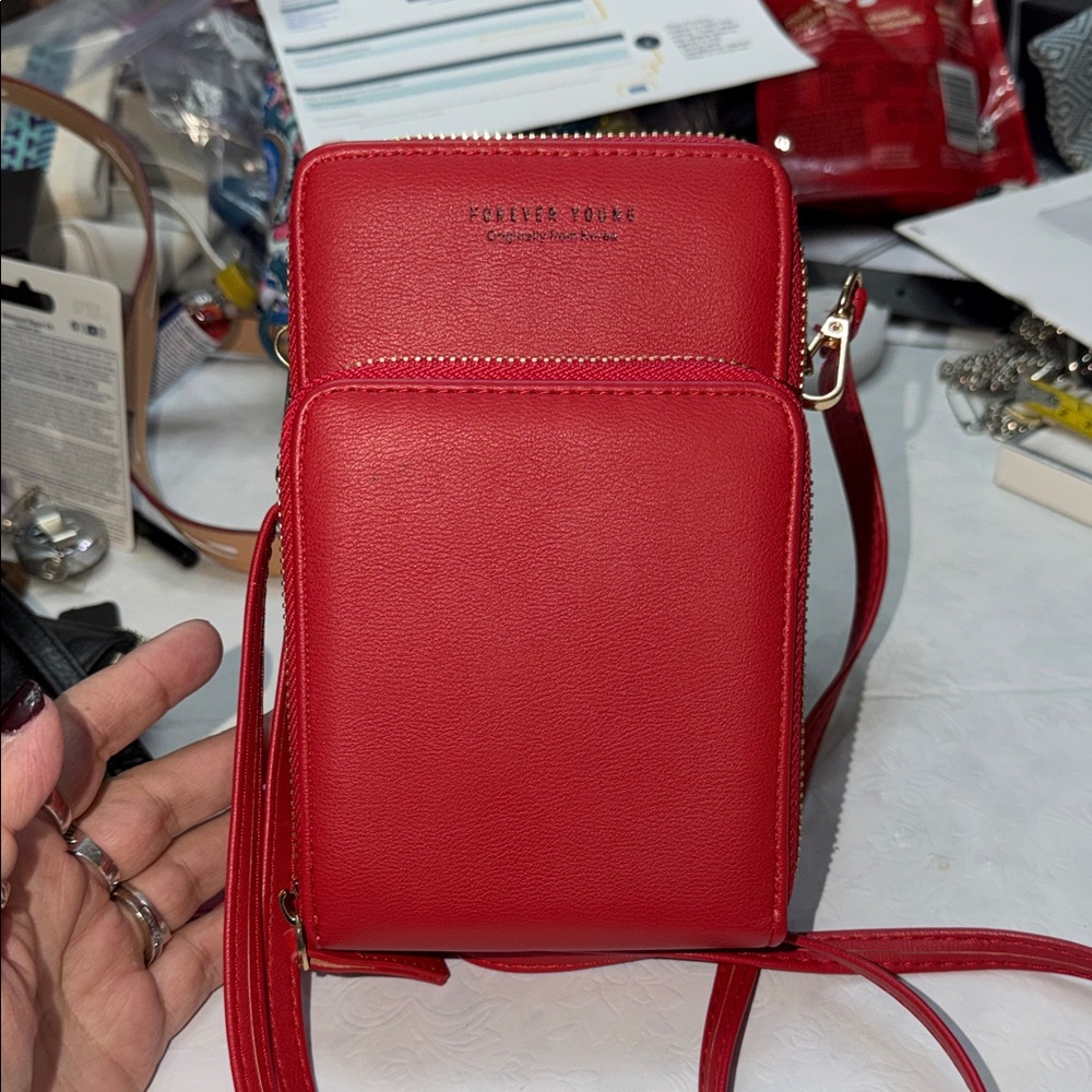 Forever Young Vibrant Red Crossbody Bag